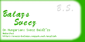balazs svecz business card